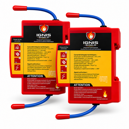 Dispositif automatique à aérosol DIN qui sauve des vies - Ignis Shield®